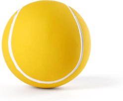 Critta Fitta Latex Squeaky Tennis Ball Dog Toy, Yellow, 3 x 3 x 3-in