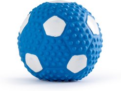 Critta Fitta Latex Squeaky Soccer Ball Dog Toy, Blue, 3.5 x 3.5 x 3.5-in