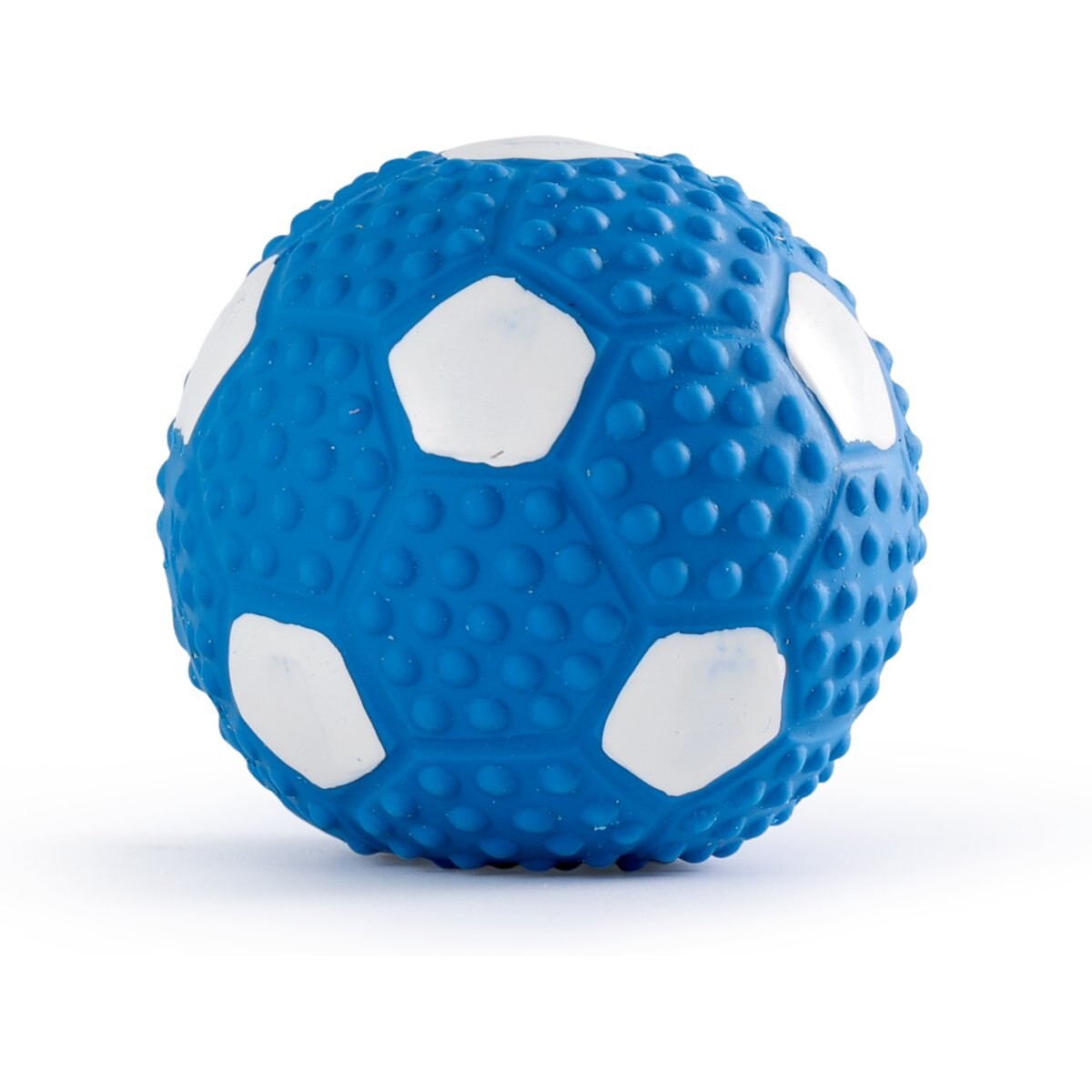 Critta Fitta Latex Squeaky Soccer Ball Dog Toy, Blue, 3.5 x 3.5 x 3.5-in