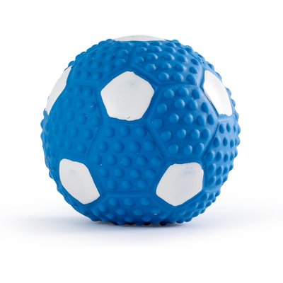 Critta Fitta Critta Fitta Latex Squeaky Soccer Ball Dog Toy, Blue, 3.5 x 3.5 x 3.5-in