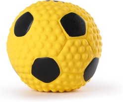 Critta Fitta Latex Squeaky Soccer Ball Dog Toy, Yellow, 3 x 3 x 3-in