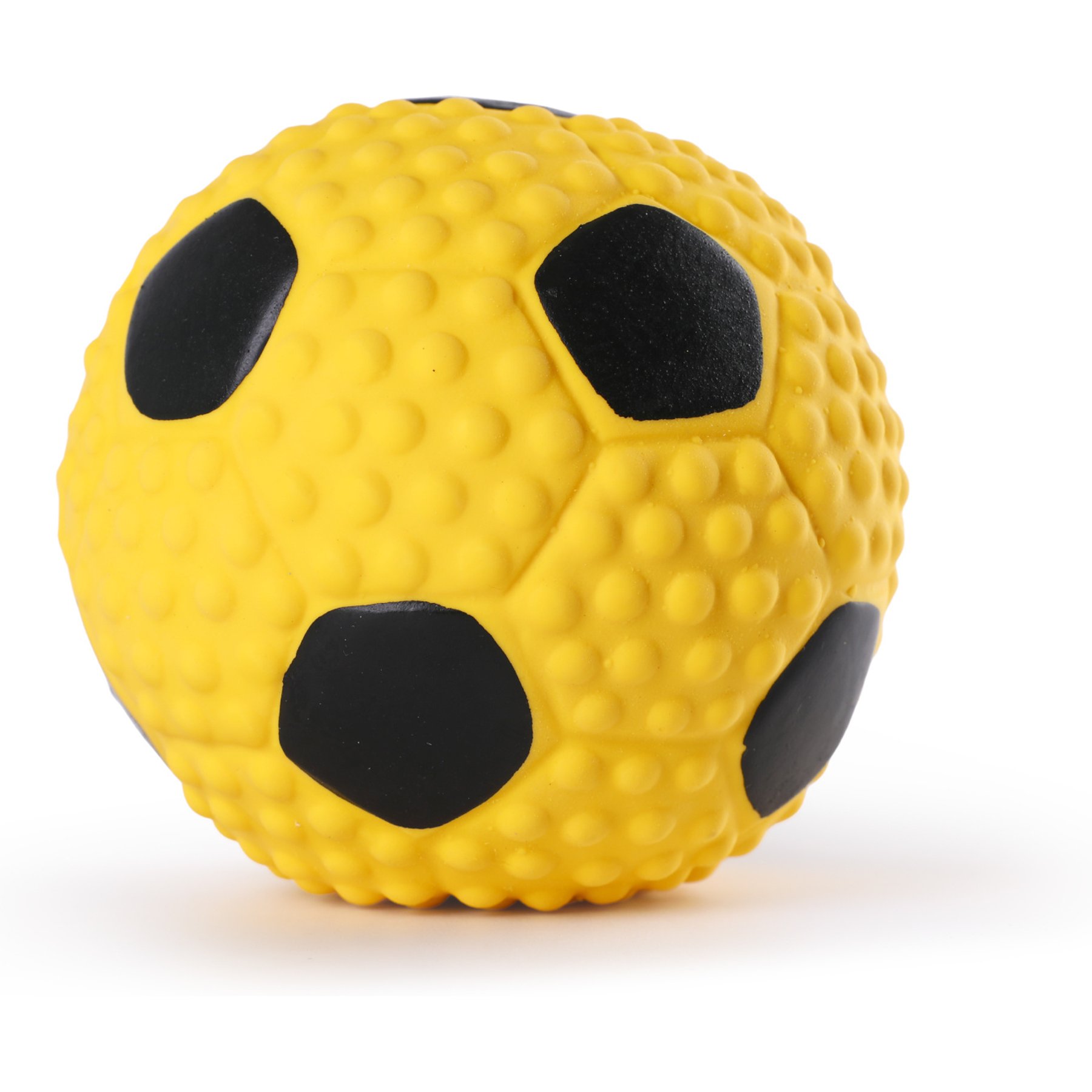 Critta Fitta Latex Squeaky Soccer Ball Dog Toy, Yellow, 3 x 3 x 3-in