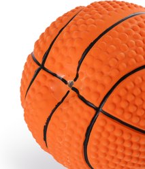 Critta Fitta Latex Squeaky Basketball Dog Toy, Orange, Orange, 3.5 x 3.5 x 3.5-in slide 2 of 9