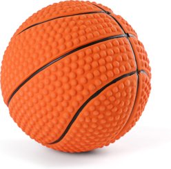 Critta Fitta Latex Squeaky Basketball Dog Toy, Orange, Orange, 3 x 3 x 3-in