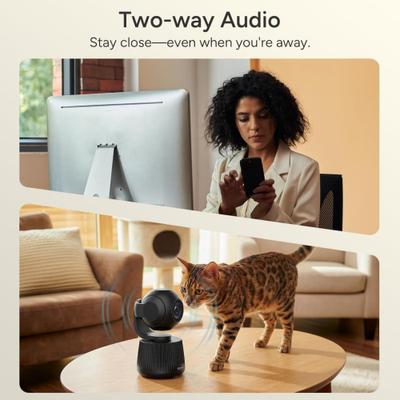 Show full view: Siipet Smart 4K Gimbal Pawtrack Dog Camera, Black slide 8 of 9