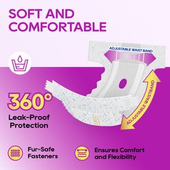 HoneyCare All-Absorb Super Absorbent Disposable Female Dog Diapers, X-Small: 9 to 16-in waist, 50 count slide 2 of 7