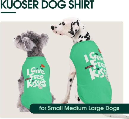 Show full view: Kuoser Summer Protection Personalized Stretchable Dog Shirt, Fluorescent Green, Small slide 3 of 7