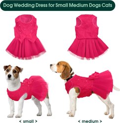 Kuoser Personalized Dog Wedding Dress, Rose, X-Large slide 2 of 7