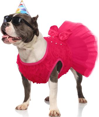 Show full view: Kuoser Personalized Dog Wedding Dress, Rose, Small slide 4 of 7