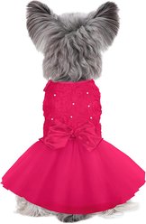 Kuoser Personalized Dog Wedding Dress, Rose, X-Large