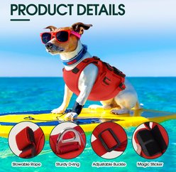 Kuoser Dog Life Jacket, Red, Medium slide 2 of 7