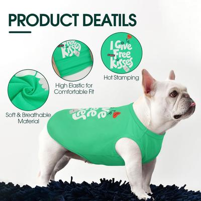 Show full view: Kuoser Summer Protection Personalized Stretchable Dog Shirt, Fluorescent Green, Small slide 4 of 7