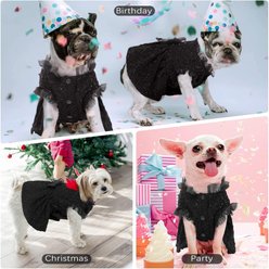 Kuoser Personalized Special Occasion Dog Dress, Black, X-Large slide 2 of 7