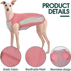Kuoser Summer Protection Personalized Dog Shirt, Pink, XX-Large slide 2 of 7