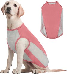 Kuoser Summer Protection Personalized Dog Shirt, Pink, Large slide 1 of 7