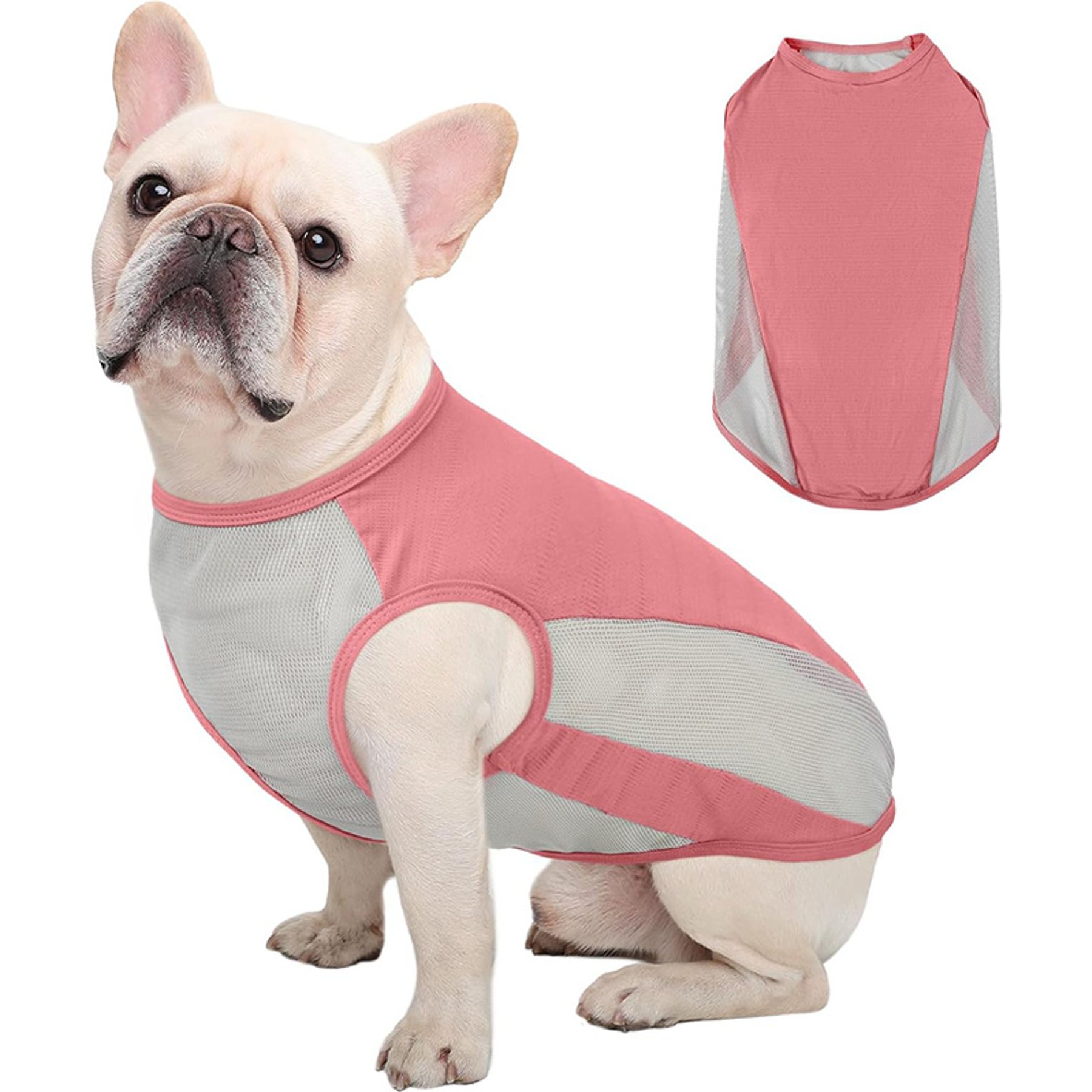Kuoser Summer Protection Personalized Dog Shirt, Pink, Medium