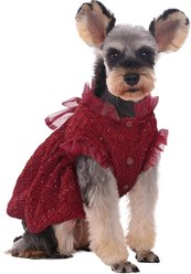 Kuoser Personalized Special Occasion Dog Dress, Red, Medium