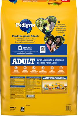 Show full view: Pedigree Complete Nutrition Roasted Chicken & Vegetable Flavor Dog Kibble Adult Dry Dog Food, 40-lb bag slide 3 of 10