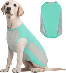 Kuoser Summer Protection Personalized Dog Shirt, Green, Large