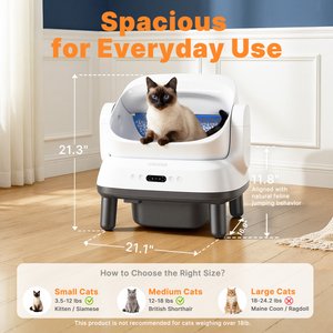 Aoruefar Open-Top Advanced Odor Control Self Cleaning Edgy Modern Cat Litter Box with Liners & Mat