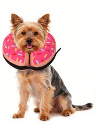 WZ PET Soft Plush Dog & Cat Inflatable Recovery Cone Collar, Pink, Small