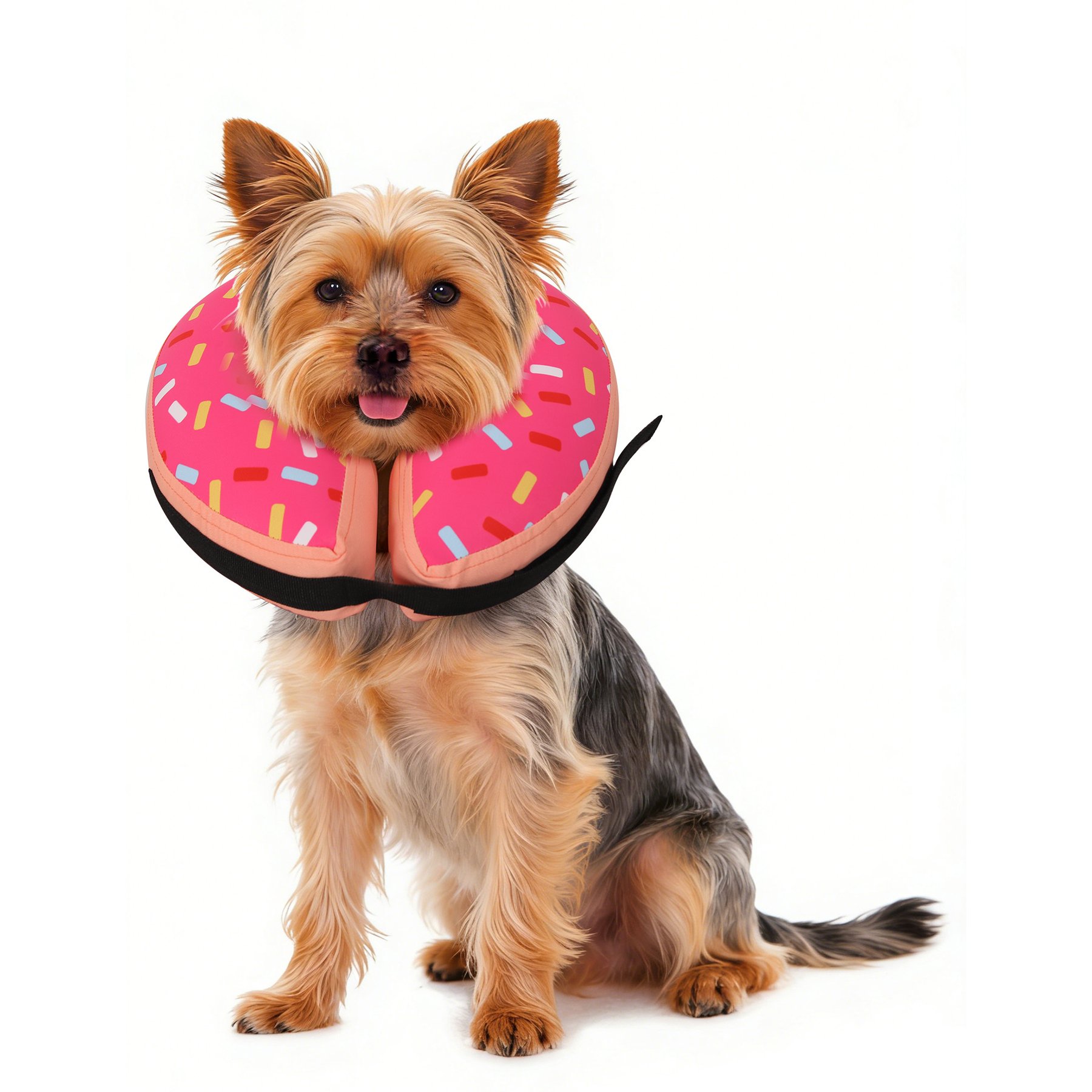 WZ PET Waterproof Dog & Cat Inflatable Recovery Cone E-Collar, Pink, Small