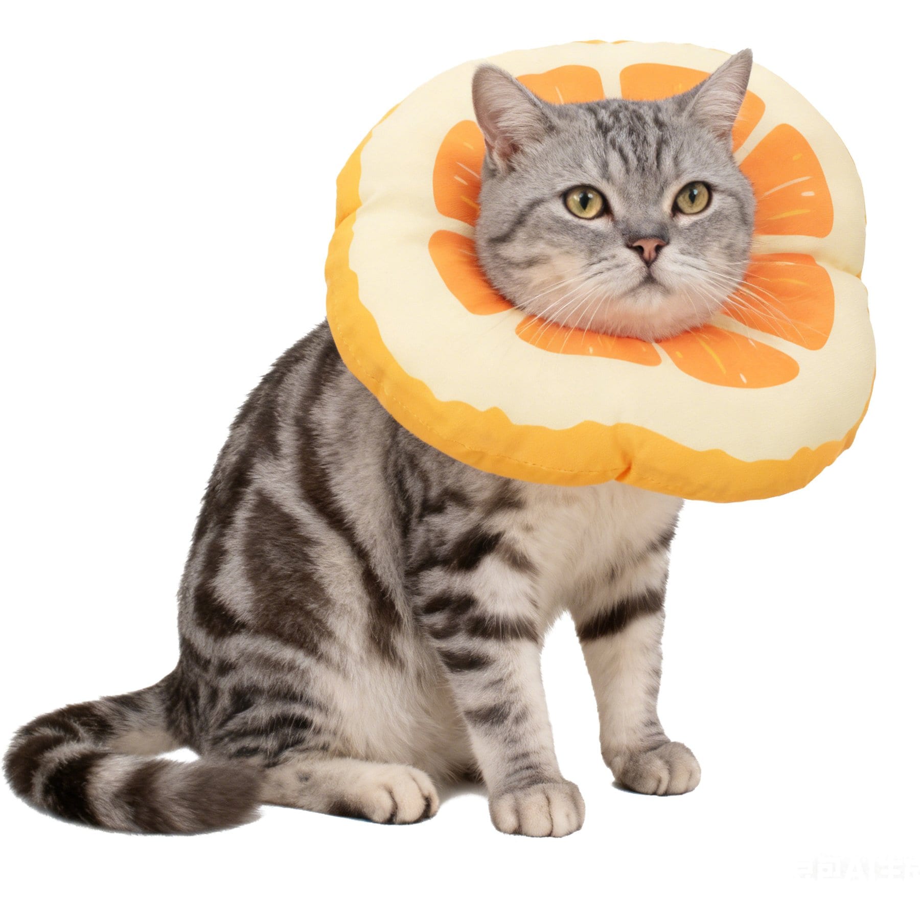 WZ PET Adjustable Waterproof Soft Cone Recovery Elizabethan Collar for Cat, Medium