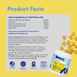 Boops Pets Longevity & Anti-Aging NAD+ Booster Filet Mignon Steak Flavored Soft Chews for Dogs, 90 count slide 2 of 9