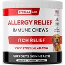 StrellaLab Allergy Relief & Anti Itch Relief with Omega 3 Skin & Coat Fish Oil Chicken Flavored Chew Supplement for Dogs, 120 count