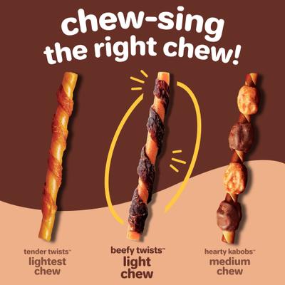 Show full view: Hartz Oinkies Beefy Twists with 100% Real Beef Natural Dog Chews, 14 count slide 5 of 6