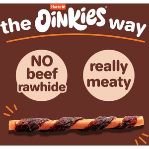 Hartz Oinkies Beefy Twists with 100% Real Beef Natural Dog Chews, 14 count