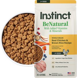 Instinct BeNatural Adult Real Chicken & Brown Rice Recipe Dry Dog Food, 4.5-lb bag slide 1 of 9