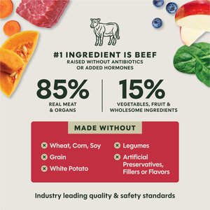 Instinct FreshDried Bites Real Beef Recipe Grain-Free Adult Freeze-Dried Dog Food, 25-oz bag