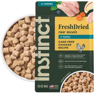 Instinct Raw Meals Cage-Free Chicken Recipe Grain-Free Puppy Freeze-Dried Dog Food, 25-oz bag