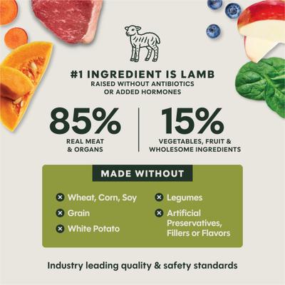 Show full view: Instinct FreshDried Bites Grass-Fed Lamb Recipe Grain-Free Adult Freeze-Dried Dog Food, 24-oz bag slide 7 of 10