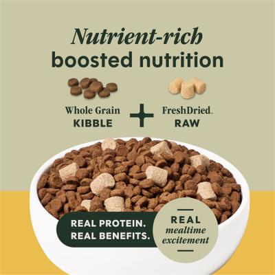 Show full view: Instinct RawBoost Whole Grain Real Chicken & Brown Rice Recipe Dry Dog Food, 20-lb bag slide 5 of 12