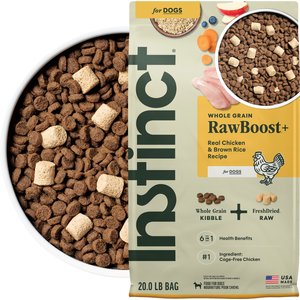 Instinct RawBoost Whole Grain Real Chicken & Brown Rice Recipe Dry Dog Food, 20-lb bag