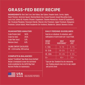 Instinct FreshDried Bites Real Beef Recipe Grain-Free Adult Freeze-Dried Dog Food, 25-oz bag