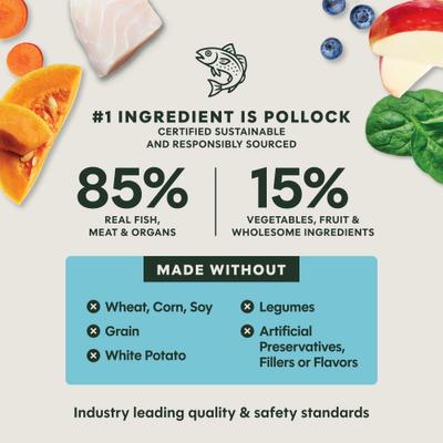 Show full view: Instinct FreshDried Bites Grain-Free Wild-Caught Alaskan Pollock Recipe Dog Food, 24-oz bag slide 7 of 10