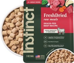 Instinct FreshDried Bites Real Beef Recipe Grain-Free Adult Freeze-Dried Dog Food, 3-oz bag