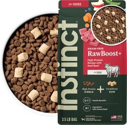 Instinct RawBoost High Protein Real Beef Recipe Dry Dog Food, 3.5-lb bag