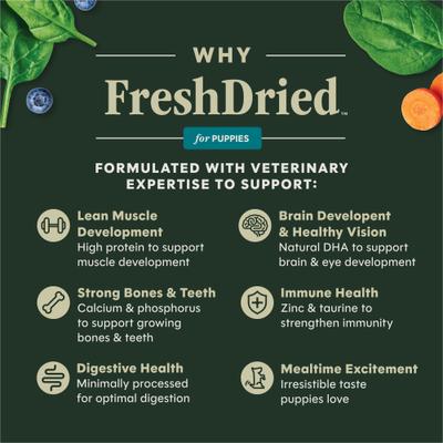 Show full view: Instinct FreshDried Bites Puppy Grain-Free Cage-Free Chicken Recipe Freeze-Dried Dog Food, 25-oz bag slide 6 of 9