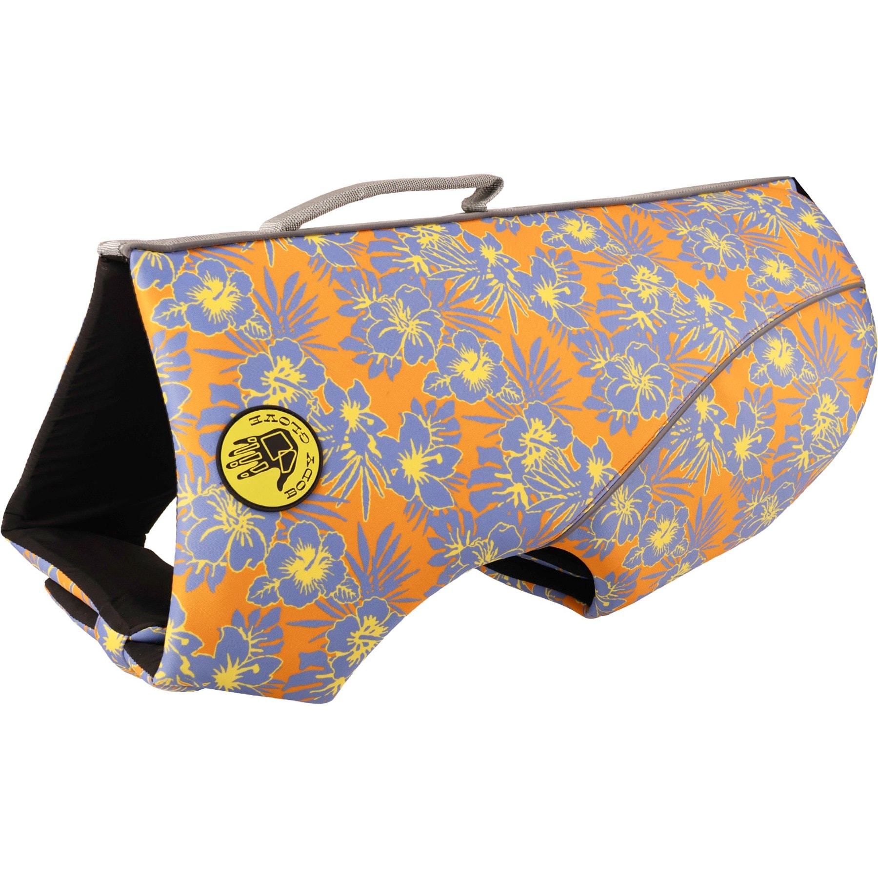 Body Glove Floral Neoprene Dog Life Jacket, Orange, X-Large