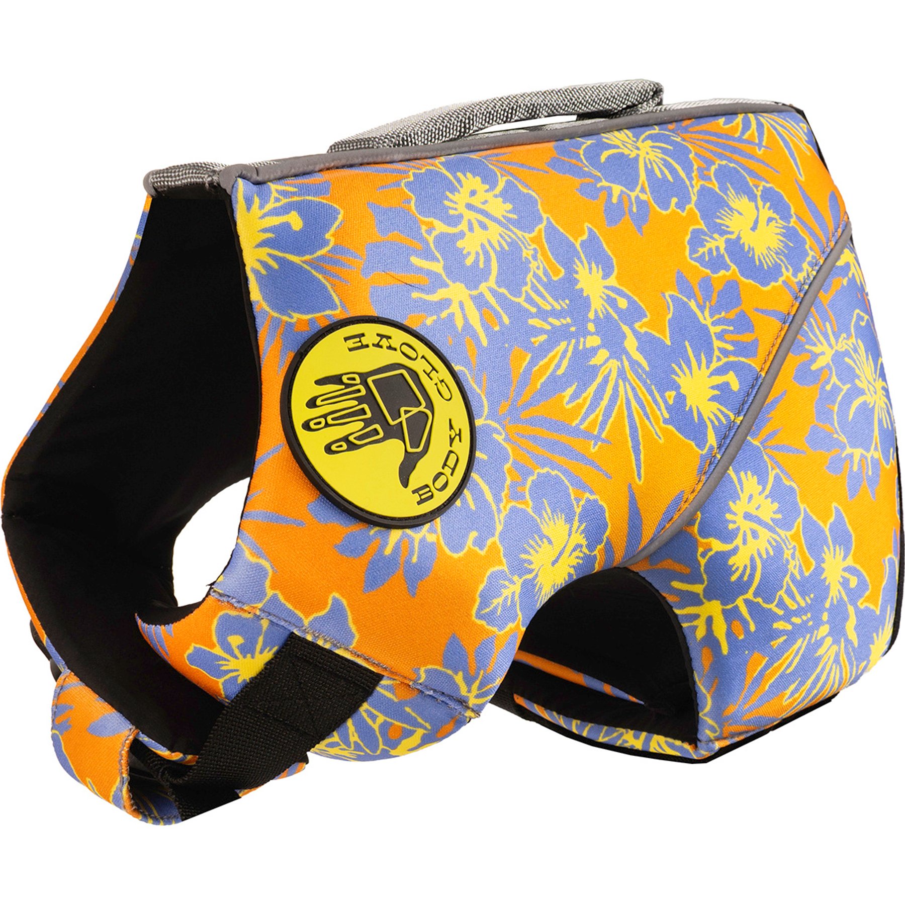 Body Glove Floral Neoprene Dog Life Jacket, Orange, X-Small