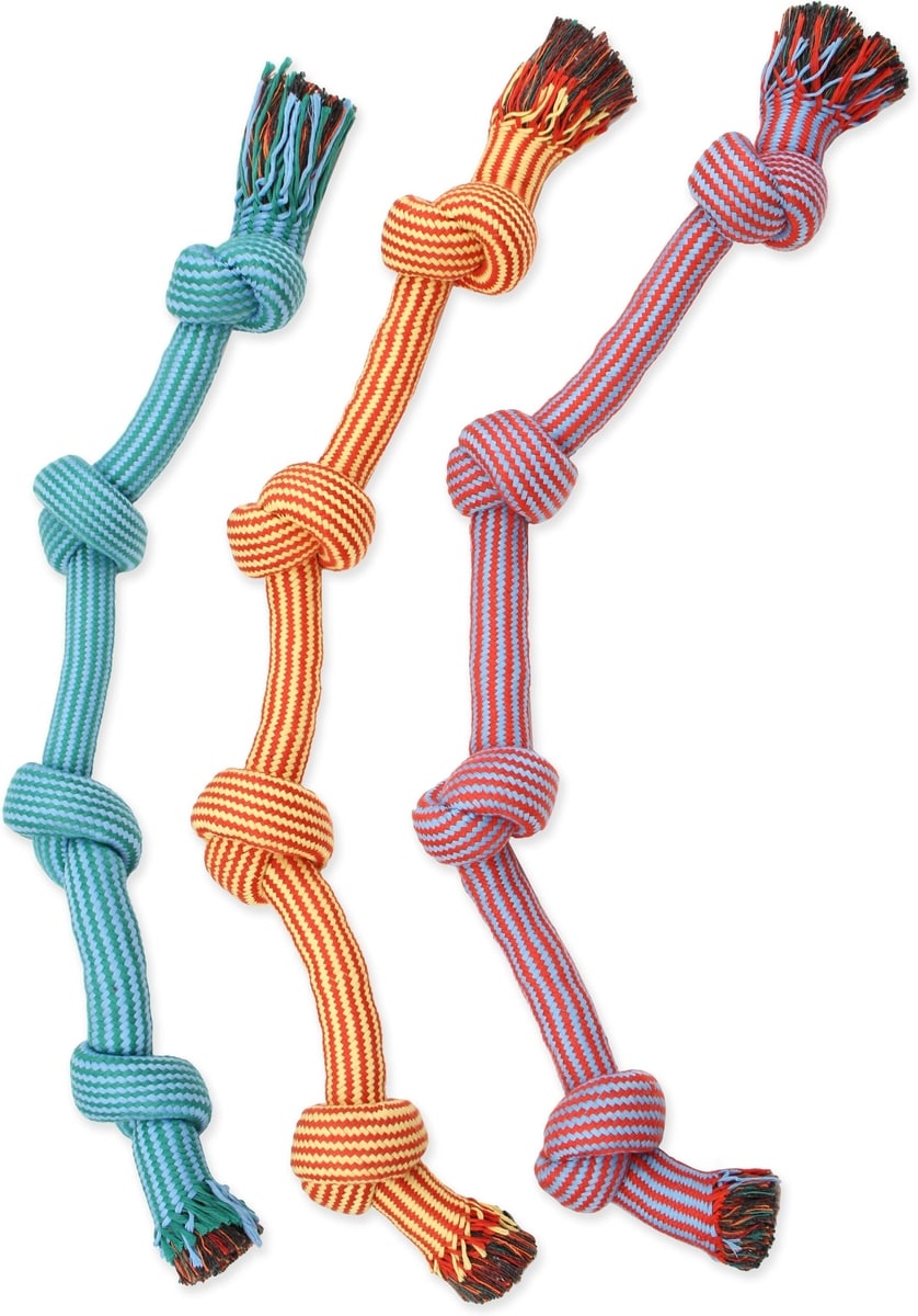 MAMMOTH Flossy Chews EXTRA 4 Knot Tough Rope Tug Dog Toy, Color