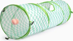 HugSmart Meow Buddies Green Plaid Cat Toy, Green/White, 10 x 10 x 31-in
