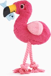 HugSmart Beach Daze Flamingo Dog Toy, Hot Pink, 11.8 x 4 x 15.7-in