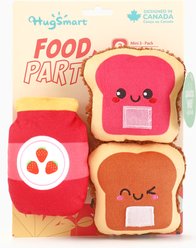 HugSmart Food Party Pb&J Sandwich Dog Toy, Orange/Red, 5.3 x 2.8 x 1.5-in slide 2 of 5