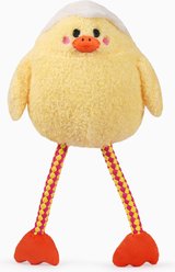HugSmart Farm Friendz Flappy Chick Dog Toy, Yellow, 6.7 x 4 x 13.4-in