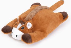 HugSmart Flattle Animals Horse Dog Toy, Brown, 11 x 5.5 x 2.4-in